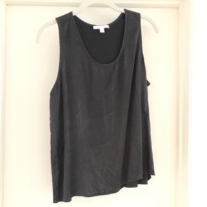 Lunya grey silk top size M